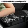 thumbnail image 3 of Yuyamidu Dragonfly Car Center Console Cushion Pad Flower Center Console Armrest Cover for Most Vehicles Easy to Install Auto Armrest Covers Accessories, Black, 3 of 7