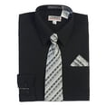 thumbnail image 2 of Gioberti Boy's Long Sleeve Dress Shirt + Plaid Tie, Bow Tie and Hanky, 2 of 5