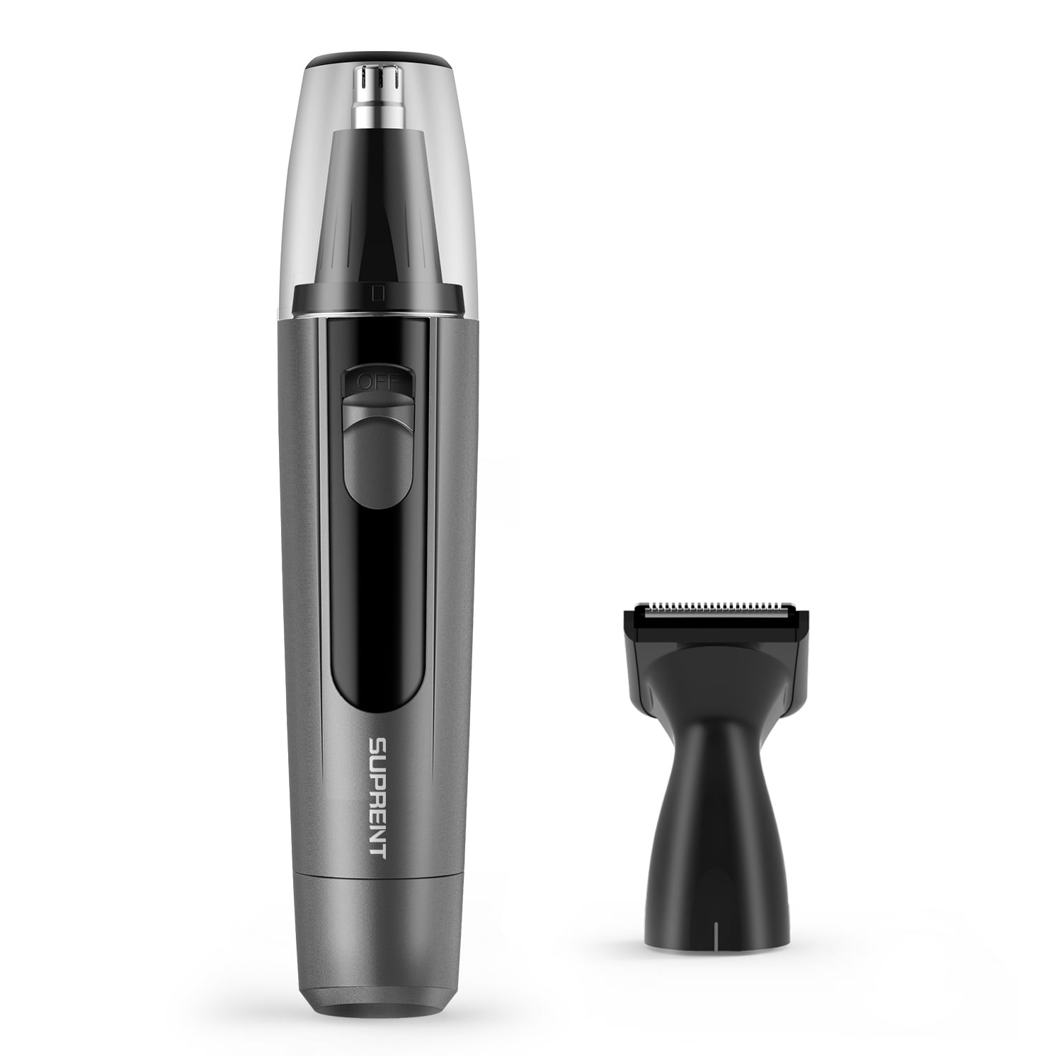 SUPRENT 2 In 1 Ear and Nose Hair Trimmer, IPX7 Waterproof Dual Blades HighSpeed Rotating Facial