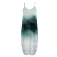 thumbnail image 5 of CQCYD Summer Dress, Women Sleeveless V-Neck Suspender Dress Printed Dress Floor-Length Dress Loose Leisure Dress on Sale Green L, 5 of 5