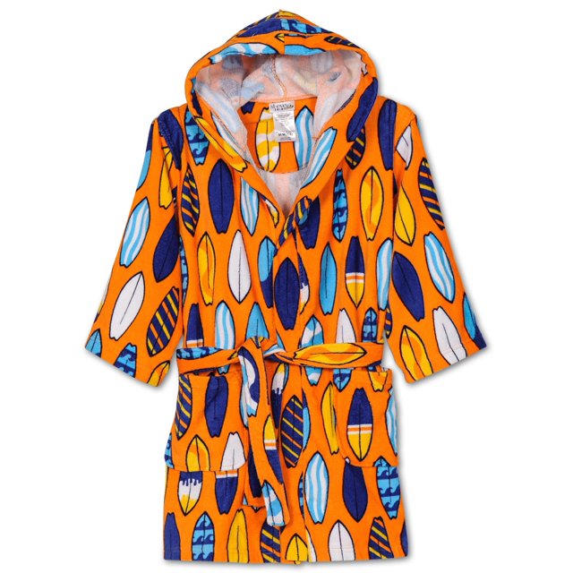 Komar Kids Shark Ocean Print Cotton Hooded Terry Robe Cover Up , Sizes 4-12