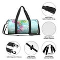 thumbnail image 5 of Rocae Dragonfly Floral Print Round Travel Duffel Bag and Fitness Bag, Women's Waterproof Weekend Tote, Men's Travel and Fitness Essentials, 5 of 8