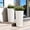 White, variant on PolarcoForgeco Tall Round Planter Set of 2, 23.6 inch Tall Decorative Planter Pots for Outdoor Indoor Garden Patio Front Porch, Black