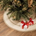 thumbnail image 2 of Colonial Mills 50" Beige Stripe Round Christmas Tree Skirt, 2 of 4