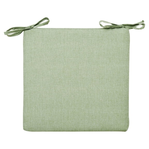 Thick Padding Garden Chair Seat Cushion, Outdoor Patio Dining Cushion With Ties, 15x15 Inch Durable Strap Replacement (Green ,40*40CM)