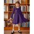 thumbnail image 7 of Arshiner Girls Dress, Long Sleeve A Line Twirly Skater Loose Casual/Party Dresses with Pocket, Summer Dresses Midi Sundress Beach Dress, 7 of 7