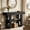Black, variant on Fnova 41.34" Farmhouse Console Table, Narrow 2-Tier Wood Entryway Table with Storage Shelf, Sofa Table for Living Room, Hallway, Behind Couch, Dark Brown
