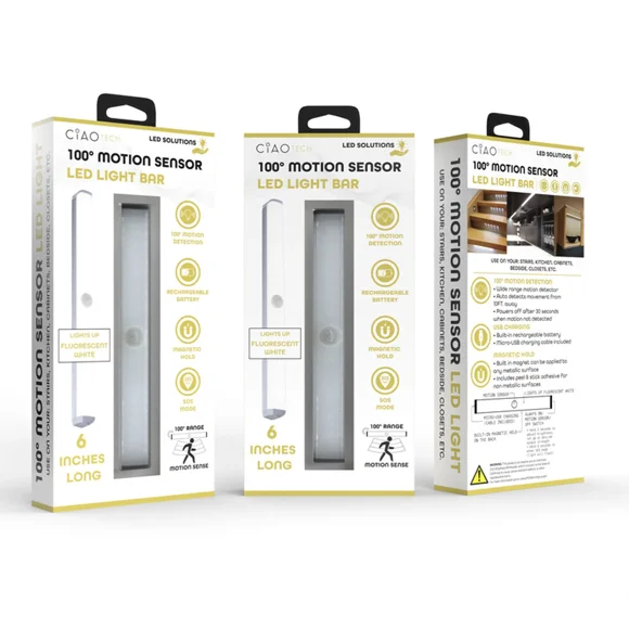 Motion Sensing LED Light bar - 6 Inches