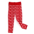thumbnail image 2 of Infants & Toddlers Wool Knitted Winter-Thick Thermal Leggings | Digital Design Merry Christmas Text (Red, 18M), 2 of 5