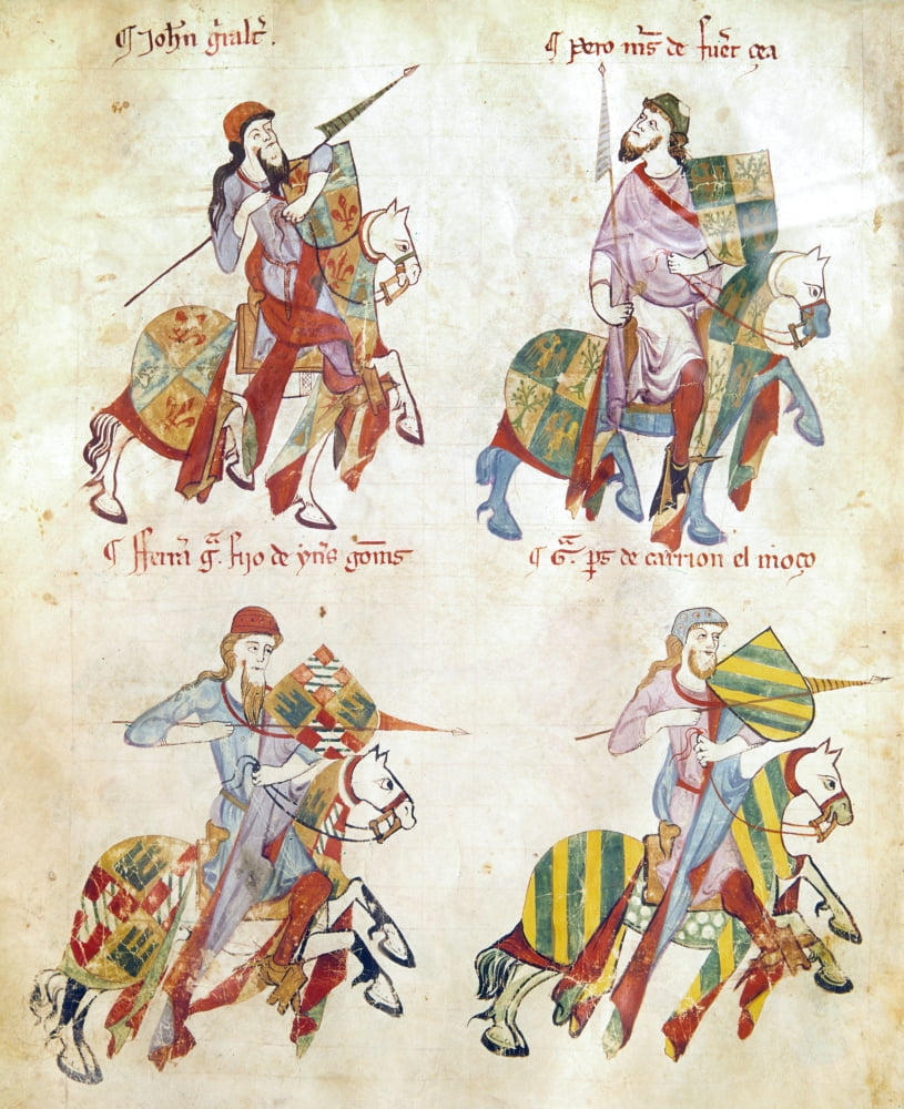 Spain Knights C1350 Nknights Of The Joust Manuscript Illumination