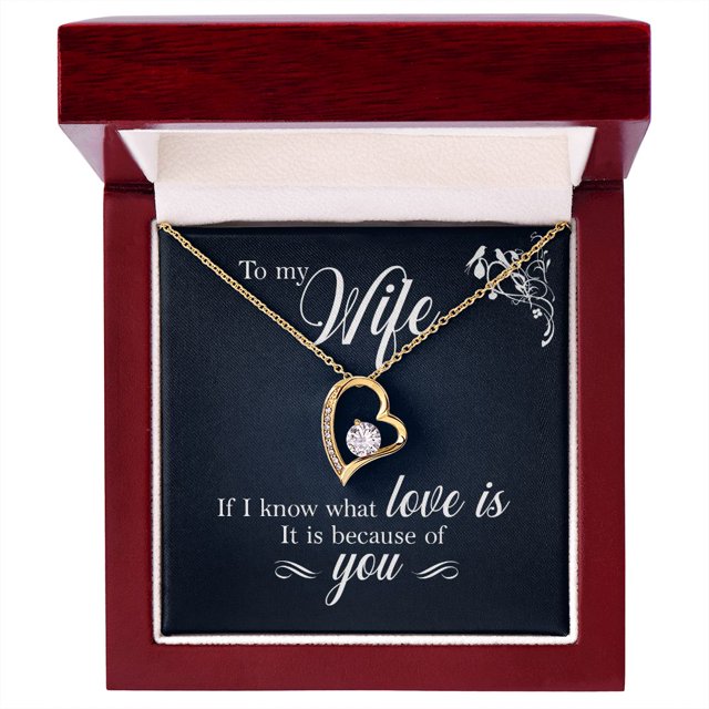 À Ma Femme Si Je Sais Ce Que Love Est pour Toujours Collier w Message Card