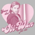 thumbnail image 2 of Junior's Star Wars Valentine's Day You're the Obi-Wan for Me Graphic Tee Athletic Heather Large, 2 of 3