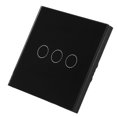 thumbnail image 2 of Interruptor de pared inteligente táctil de 3 bandas ABS Operación simple Aspecto minimalista Interruptor de pantalla táctil que ahorra espacio Enchufe de la UE 110‑240 V, 2 of 10