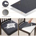 thumbnail image 3 of POWKOL - Juego de 6 fundas elásticas de jacquard para sillas de comedor, extraíbles y lavables, antipolvo y para cojines (6 unidades, gris oscuro), 3 of 6