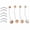 Rosegold, variant on MATROOY 4Pcs 14G Pregnancy Belly Button Rings Sport Maternity Flexible Navel Belly Rings-Rosegold