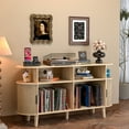 thumbnail image 3 of Large Record Player Stand, Turntable Stand with Charging Station & USB Ports, Record Storage Cabinet, 3 of 7