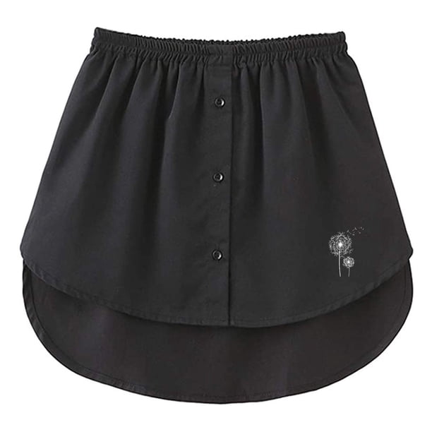 Falda casual delgada con estampado de moda para mujer Nueva cintura alta Eextender Mini Pompotops qwe12800