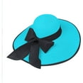thumbnail image 2 of Sun Hats for Women UV Protection, Wide Brim Beach Straw Derby Hat Packable Floppy for Summer Vacation UPF 50+, 2 of 3