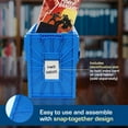 thumbnail image 3 of Short Comic Book Bin | Holds 150 Comics | Stackable Plastic Storage | Acid-Free Organizer | Blue, Single, 3 of 6