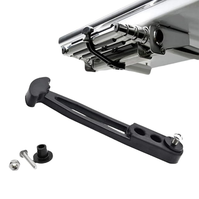 Marine City Boat Strap Boarding Latch Band with Bungee Rope & Rubber Holder, 3 Adjustable Mounting Holes for Boats, Yachts, RVs & Ladders (6", 3/4" Holes)