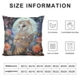 thumbnail image 5 of Orinice Owl Flowers Moon Graphic Decorative Cushion Throw Pillow Cover for Home Couch Living Room Bed Sofa - Aesthetic Decorative 1PC 12x12in, 5 of 5