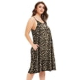 thumbnail image 5 of VEPKUL Women's Sleepwear Gowns Sleeveless Nightgowns Full Slip Sleepdresses V Neck Camisole Cozy Sleepshirt Soft Sun Dresses Floral Dress with Pockets, 5 of 9