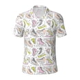 thumbnail image 2 of Daiia Pink skates Pattern Men’s Polo Shirts,Solid Deck Shirt,Classic Fit, Breathable Cotton Polo for Casual and Sport Wear-Small, 2 of 7