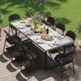 thumbnail image 4 of Costway 2 PCS Folding Chairs with Metal Frame PVC Leather Stackable Chairs for Indoor, 4 of 8