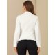 thumbnail image 3 of INSPIRE CHIC Chaqueta de mezclilla lavada de manga larga con botones y solapa con muesca para mujer Azul clásico XL, 3 of 4