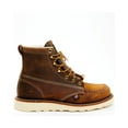 thumbnail image 2 of Thorogood Mens American Heritage Wedges 6in Moc Toe Crazyhorse Leather, Brown, 9, 2 of 7