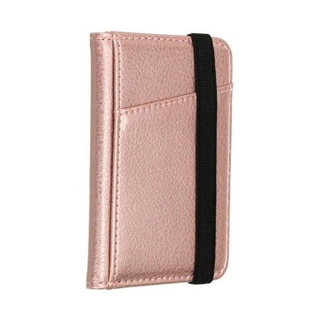 

Uxcell Adhesive Phone Wallet Smart Phones or Cases Rose Gold PU Stick on Card Holder Elastic Storage