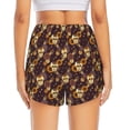 thumbnail image 2 of Lsque Sunflowers with Skull and Hand Printed Women's Running Shorts with Liner Pockets,Elastic Quick Dry Workout Athletic Gym Yoga Shorts,Womens High Waist Shorts-Medium, 2 of 9