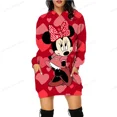 thumbnail image 3 of Sudadera con capucha para mujer con estampado de Mickey Mouse de Disney, sudadera con capucha de otoño, informal, de tela ancha, sexy, vestido largo con capucha, estampado de dibujos animados, 3 of 5