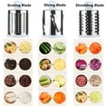 thumbnail image 5 of LONGOMA Rotary Cheese Grater Shredder Food Slicer, 3 in 1 Vegetable Chopper Adjustable Hand Crank Cutter for Walnut, Chocolate, Potato, Carrot, 5 of 7