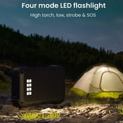 Techsmarter 30000mah Rugged & Waterproof 45W USB-C PD Power Bank. Portable Battery Charger with Flashlight for iPhone, Samsung Galaxy, iPad Air/Pro, Macbook, Androids, LG, HTC, Motorola, Chromebook