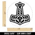 thumbnail image 2 of Mjolnir Symbol Norse Viking Hammer of Thor Rubber Stamp for Scrapbooking Crafting Stamping - Mini 1/2 Inch, 2 of 7