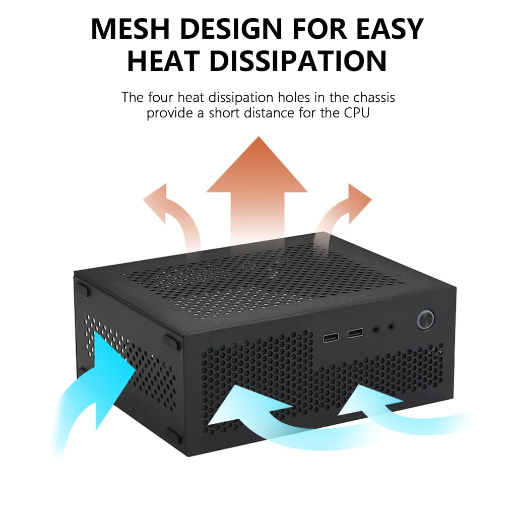 A09 3.8L ITX Chassis HTPC Portable Computer PC Support PCIe 2.5inch Solid States Drive Mini Computer Case
