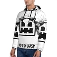 thumbnail image 3 of Lsque Geometry Dash Pattern Casual Men's Hoodie,Hooded Sweatshirt with Kangaroo Pocket,Pullover Hoodie-XX-Large, 3 of 8