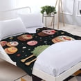 thumbnail image 3 of Durable Soft Flannel Blanket - Cozy Cartoon Dessert Design for Sofa Travel Bed & Chair - Warm & Whimsical Comfort, 3 of 7