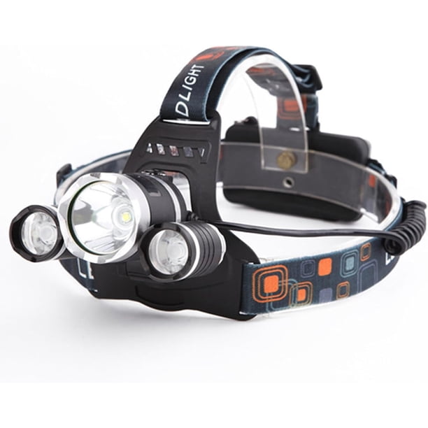 Linterna frontal recargable, 6000 lúmenes de alto brillo, lámpara frontal LED ultrabrillante, 4 modos, diadema elástica ajustable, luces frontales impermeables para acampar al aire libre, pescar, cor