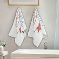 thumbnail image 4 of Christmas Red Birds Winter Hand Towels 2 PCS, Xmas Flower Kitchen Towel Ultra Soft and Highly Absorbent,Decorative Fingertip Face Towel for Bathroom Hotel, 28.3"x14.4", 4 of 6