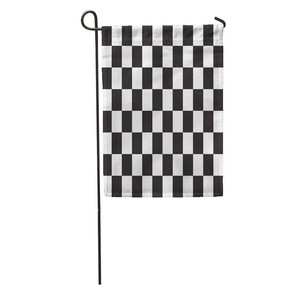 POGLIP Checkered Racing Flag Symbolic of End Car Race Black Garden Flag Decorative Flag House Banner 28x40 inch