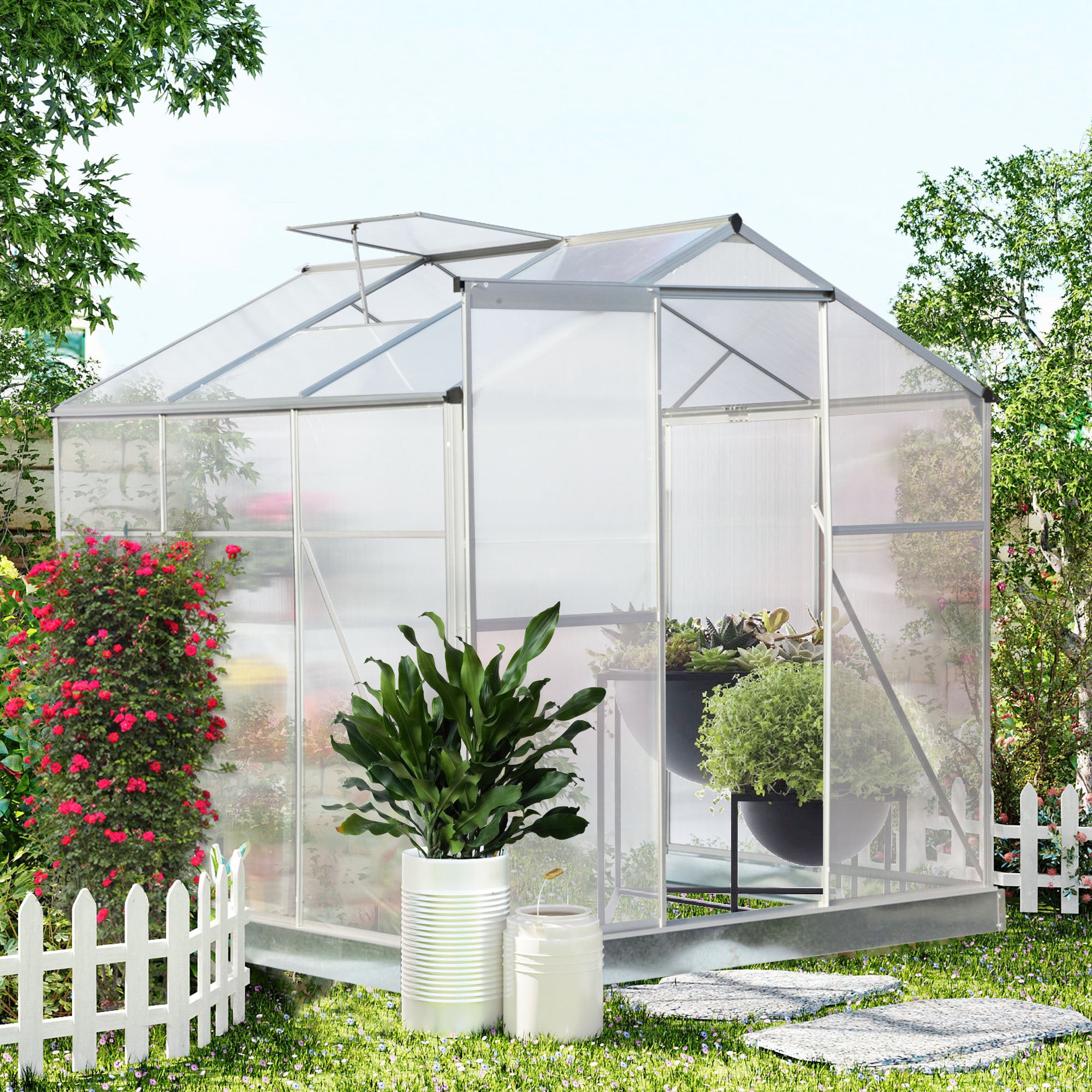 4mm Clear Polycarbonate Glazing Greenhouse Covers Shed Roofing Twin Wall Sheet