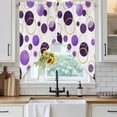 thumbnail image 6 of Purple Polka Dots Swag Valances for Windows 2 Pack, Kitchen Window Curtains 36 Inch Length, Modern Abstract Art Privacy Swag Curtains for Living Room/Bathroom with Rod Pocket 36"x36", 6 of 8