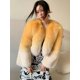 thumbnail image 2 of Abrigo de piel auténtica con degradado de color para mujer, moda corta, novedad de 2024, chaqueta de invierno cálida y esponjosa de piel de oveja auténtica de lujo con zorro natural, 2 of 5