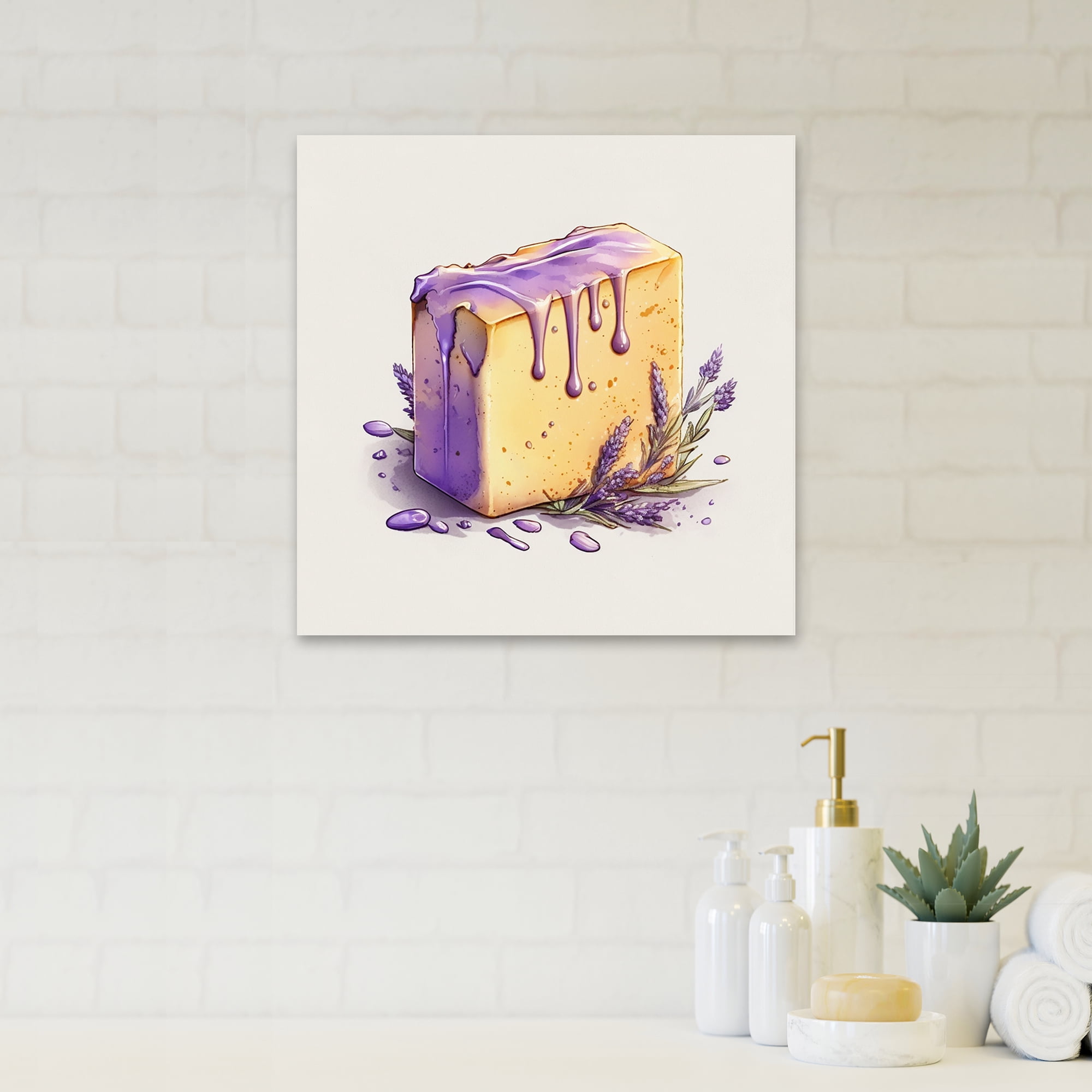 Designart Lavender Soap II Canvas Wall Art