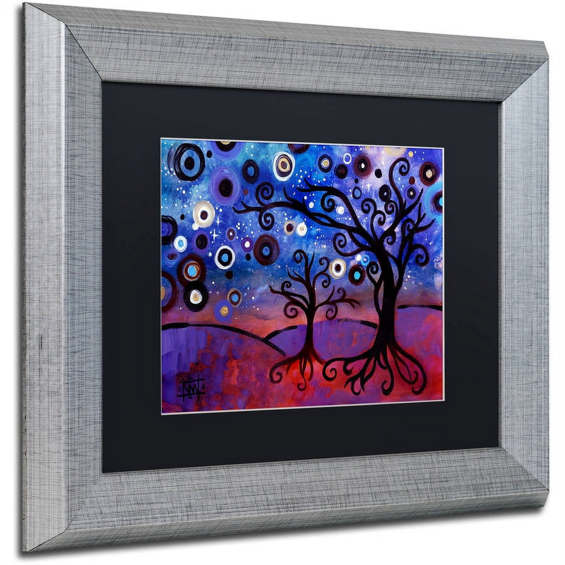 Trademark Fine Art "Star Lit Dream" Canvas Art by Natasha Wescoat, Black Matte, Silver Frame