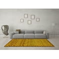 thumbnail image 3 of Ahgly Company Indoor Round Abstract Yellow Modern Area Rugs, 5' Round, 3 of 4