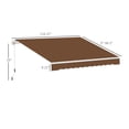 thumbnail image 2 of 10x8 ft Retractable Patio Awning - Coffee Brown - Manual Sun Shade for Deck, Balcony, Door - UV Protection - Outdoor Weather Resistant, 2 of 8