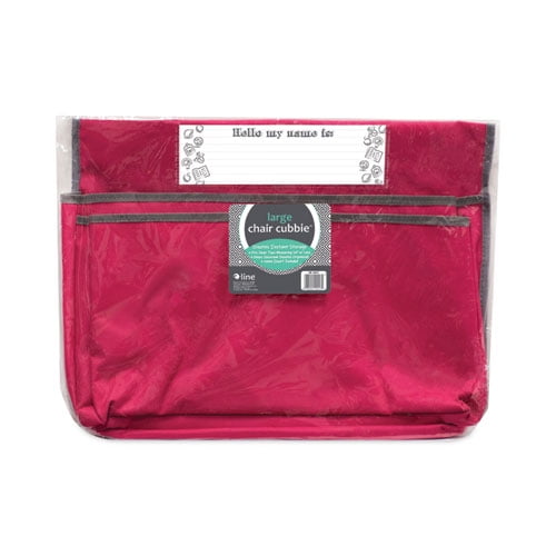 Chair Cubbies for Most Classroom Chair Styles, Large, 18" x 13.25", Fabric/Vinyl, Sunset Red | Bundle of 5 Each